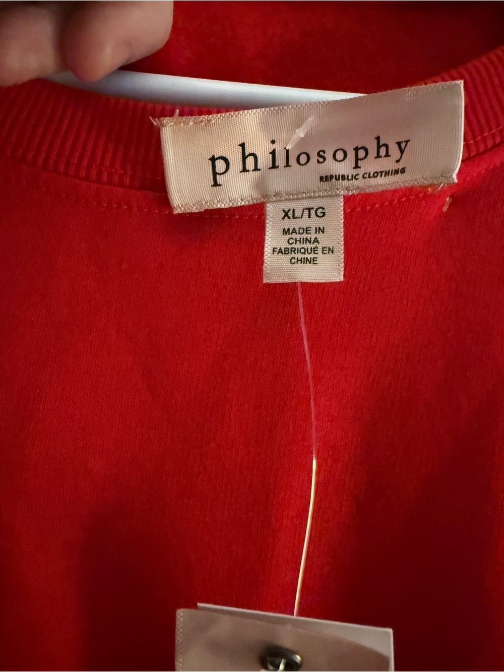 Philosophy Red Sweatshirt with Gold Sequin Gingerbread Motif - Picture 5 of 7